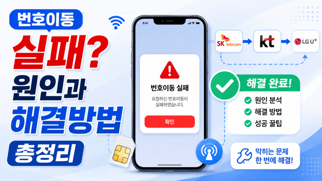 번호이동실패 오류 총정리|자주 발생하는 원인7가지와 해결방법